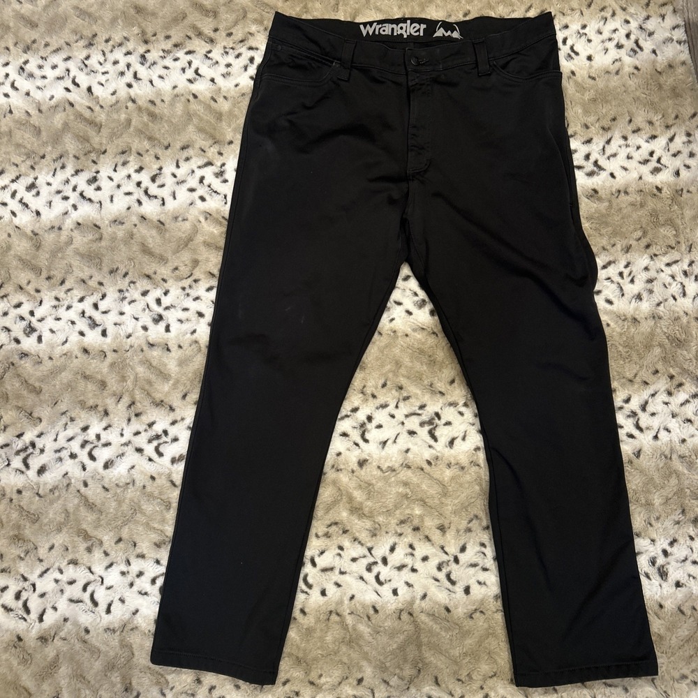 Wrangler ATG 5 Pocket Fleece Lined Utility‎ Pants Mens 42x30 Black Outdoorsman